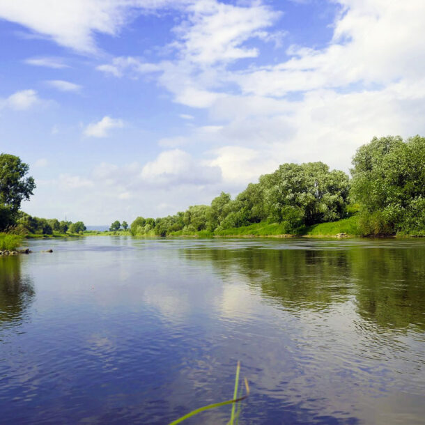 Weser-Niedersachsen-Flusslauf